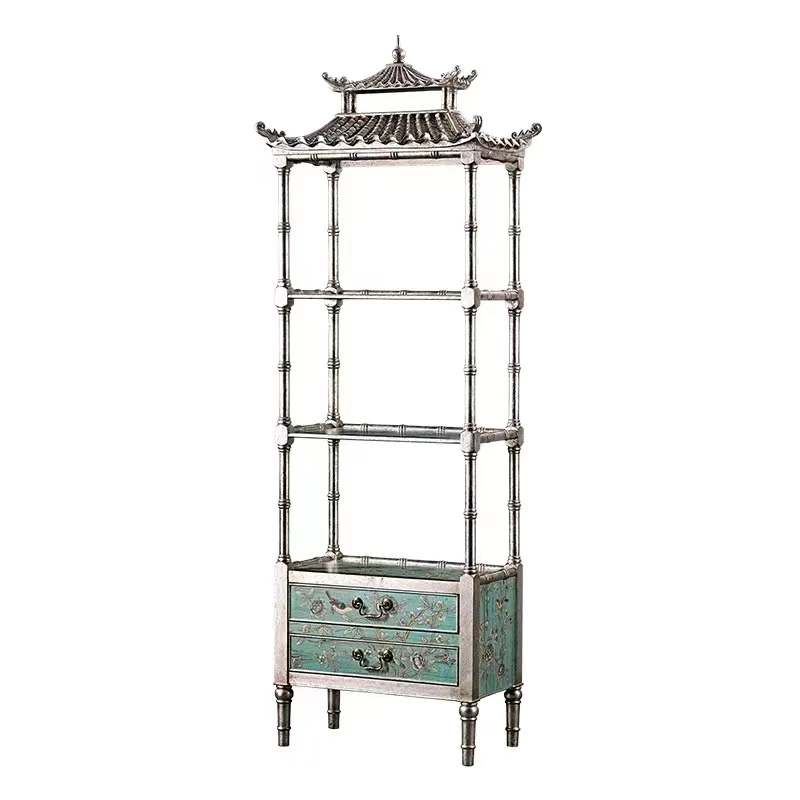 新中式博古架展示柜别墅豪宅书房客厅奢华陈列柜