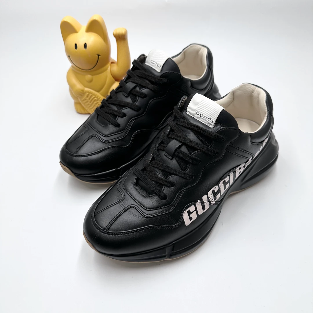Gucci/40码/黑白Logo拼接老爹鞋休闲鞋/97新