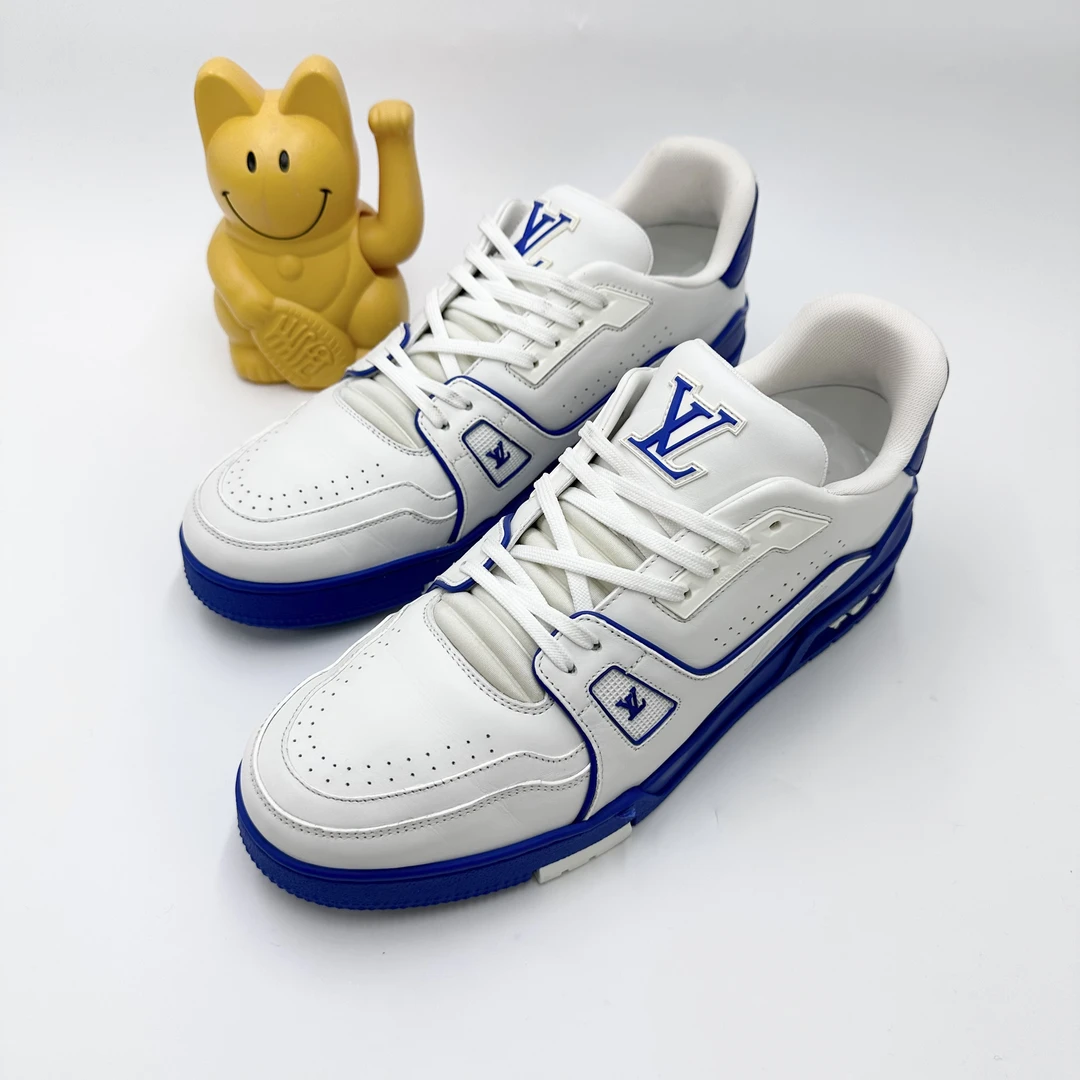 Lv/43.5码/白蓝拼接Trainer低帮板鞋/98新