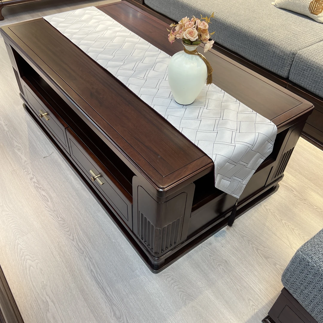 实木茶几影视柜新中式茶几影视柜木质茶几影视柜简约大气款茶几柜