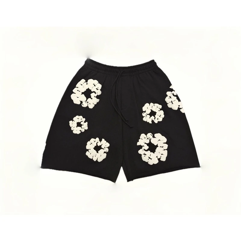 Davy  断码特价 满印环形Logo宽松系带休闲运动短裤男女同款