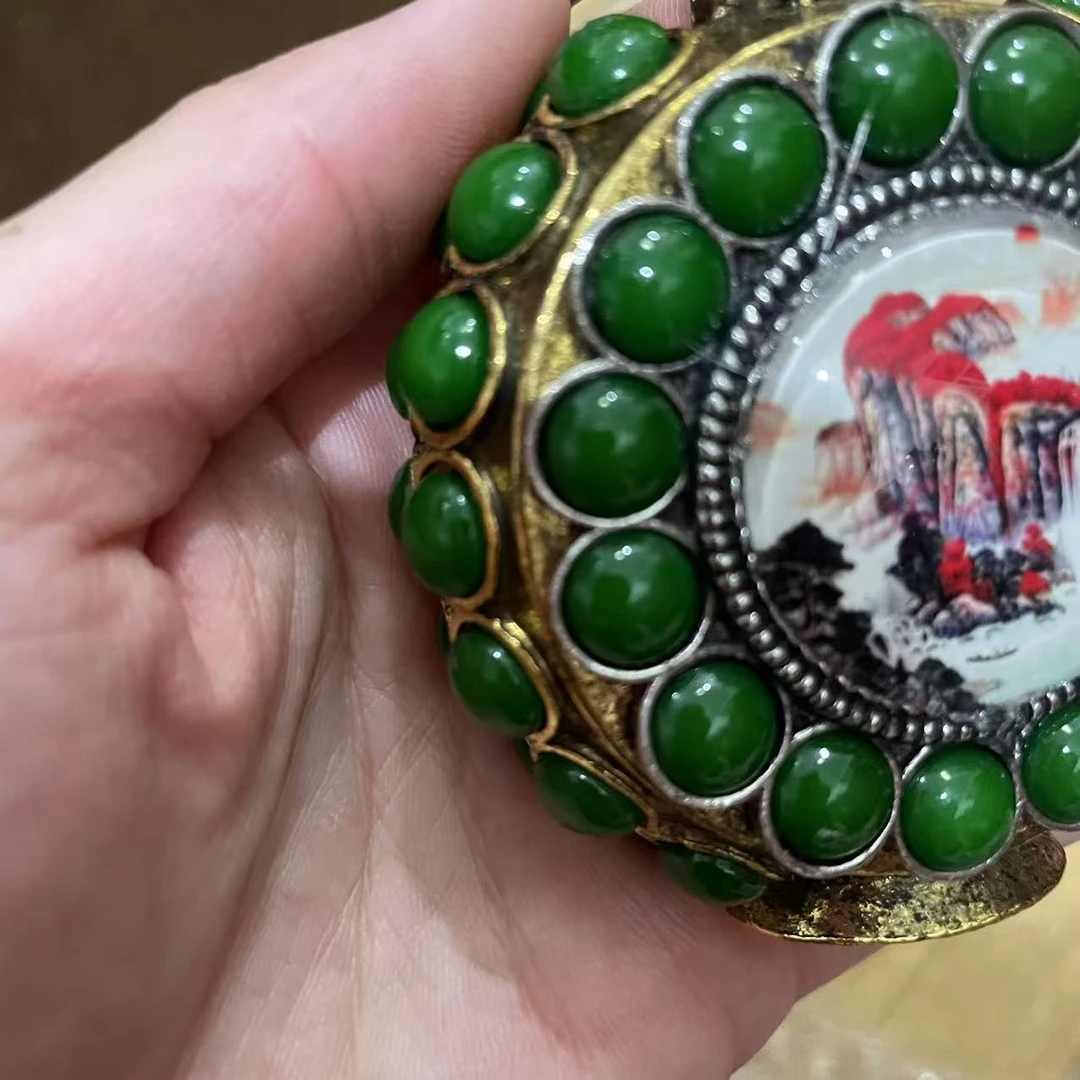 288----绿鼻壶  家居摆件