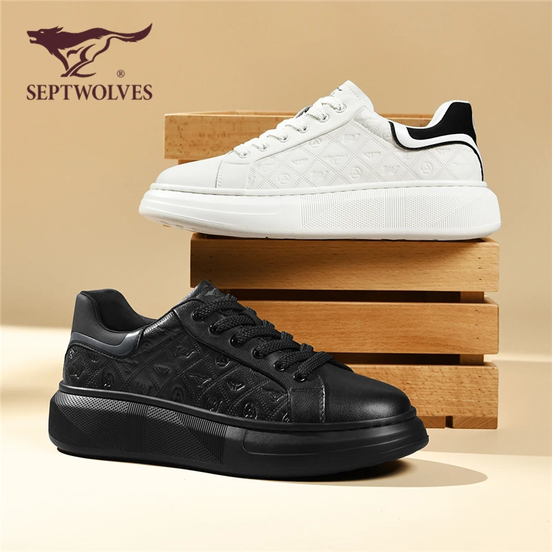 七匹狼潮鞋男士小白鞋新款百搭板鞋时尚男鞋高级感痞帅鞋子男