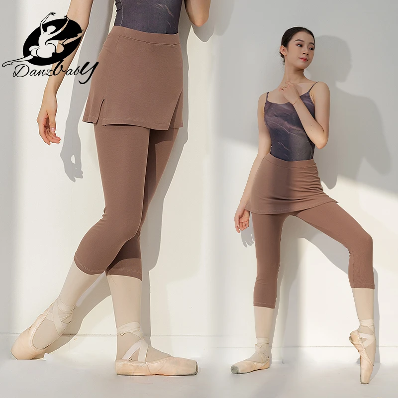 danzbaby芭蕾舞服舞蹈服练功服舞蹈短裤形体课练功七分裤裙B21