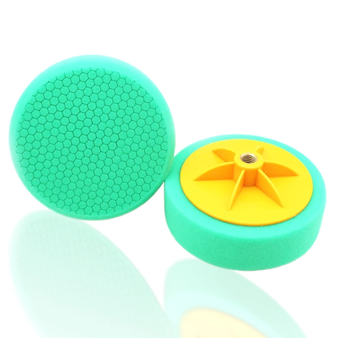 进口海绵球蜂窝状抛光海绵轮盘汽车美容抛光打蜡快速镜面耐磨