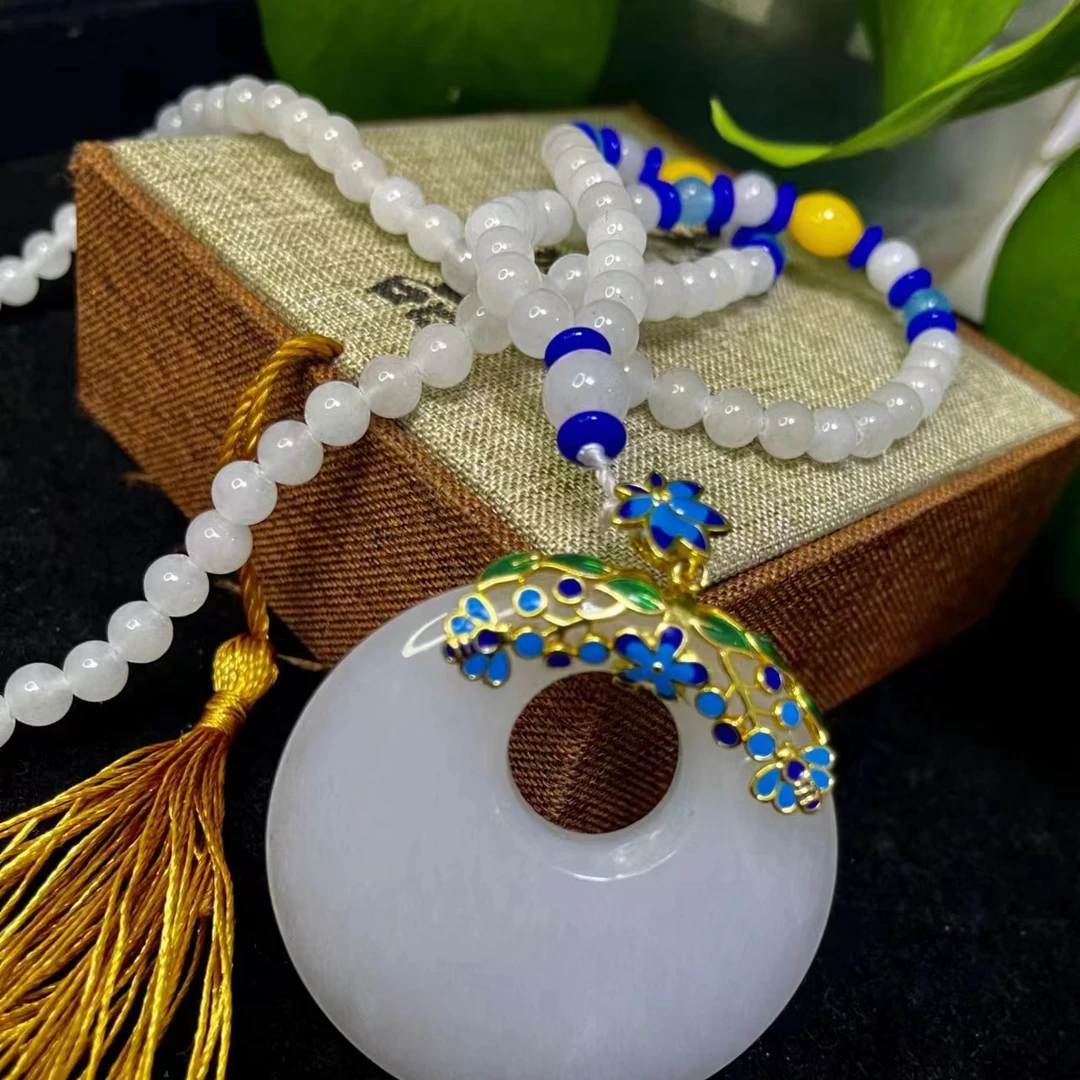 非金属珐琅吊坠 金丝花开富贵时尚款吊坠