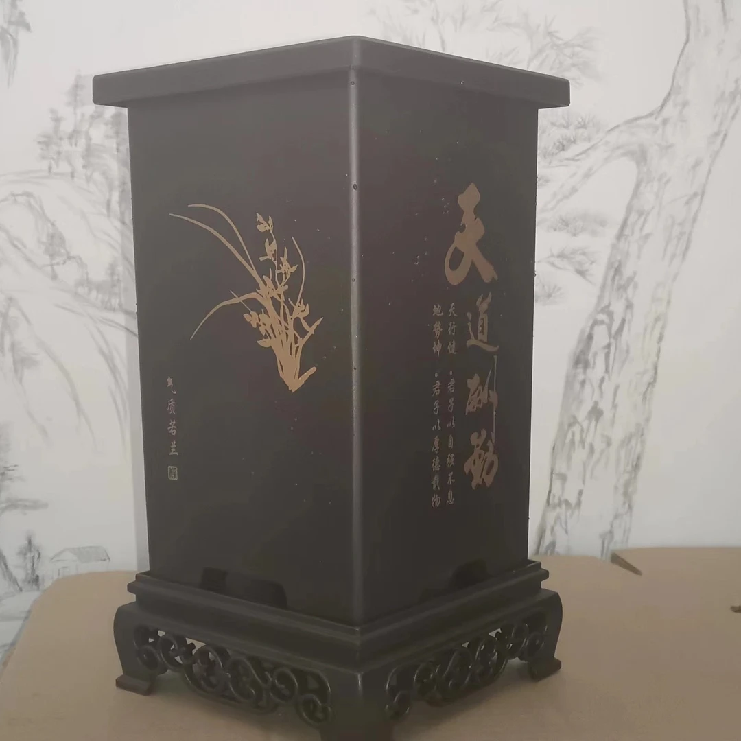 中国风树脂盆带底托