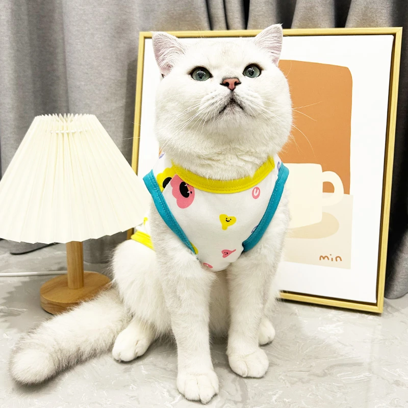 可爱猫咪衣服网红同款夏天薄款布偶矮脚蓝猫幼猫银渐层防掉毛背心