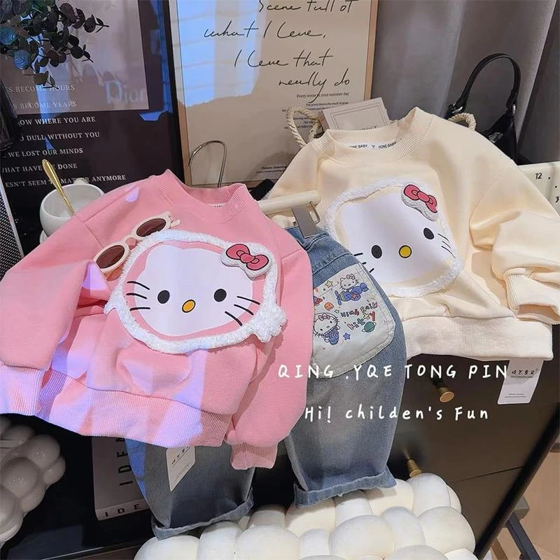 女童韩版卫衣秋冬季新款儿童蝴蝶结上衣女宝宝长袖洋气时尚休闲款