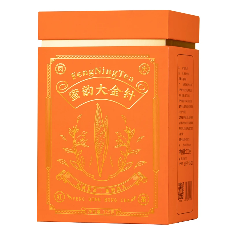 凤宁号【蜜韵大金针】云南凤庆滇红茶特级金芽茶明前滇红茶125g