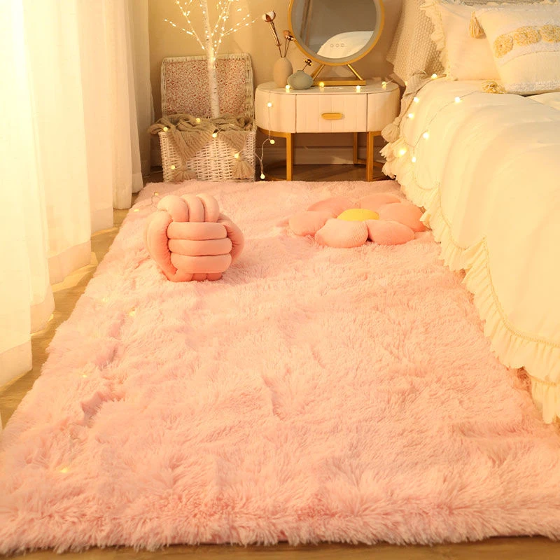 加厚长毛地毯客厅卧室床边毯满铺大面积榻榻米垫北欧网红家用地垫