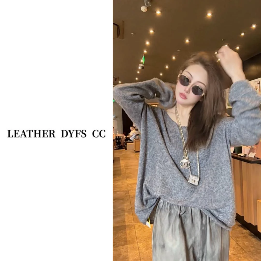 Leather Dyfs cc ” 诺叽叽 “ 246765 山羊绒+绵羊毛 女装毛衣