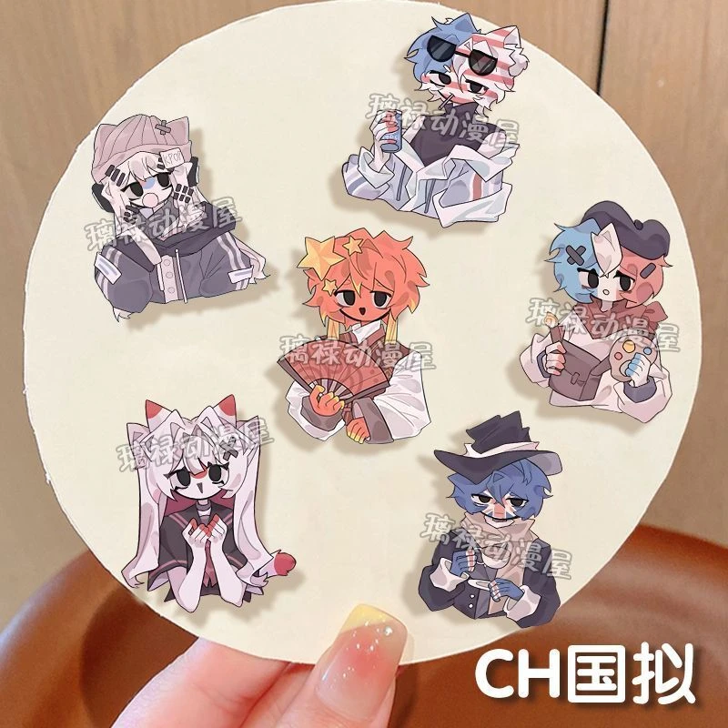 ch五常胸针countryhumans国拟瓷霓虹美俄英法徽章高颜值卡通挂件