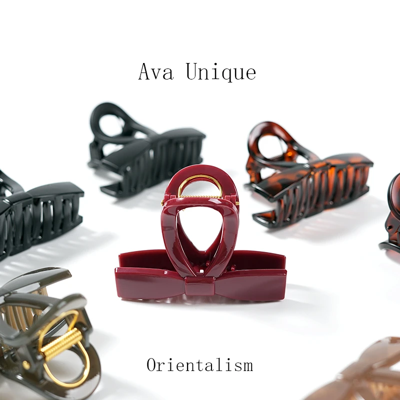 Ava.艾芙/【领结】蝴蝶结抓夹 摩登时尚高级鲨鱼抓夹后脑勺百搭抓夹
