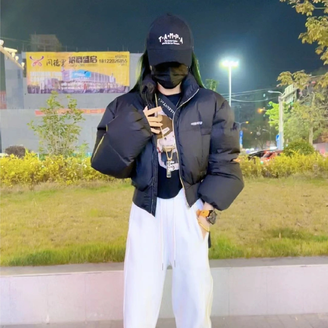 湘湘家 休闲时尚女款潮流加厚羽绒服外套立领