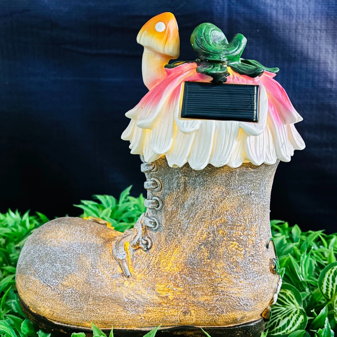 童话风格太阳能庭院灯户外树脂花园装饰中式玄关摆设创意欧式