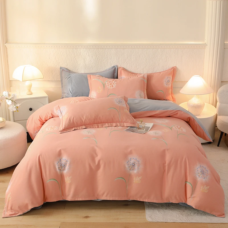 加厚四件套纯斜纹棉床单被套四季款床单被套床上用品