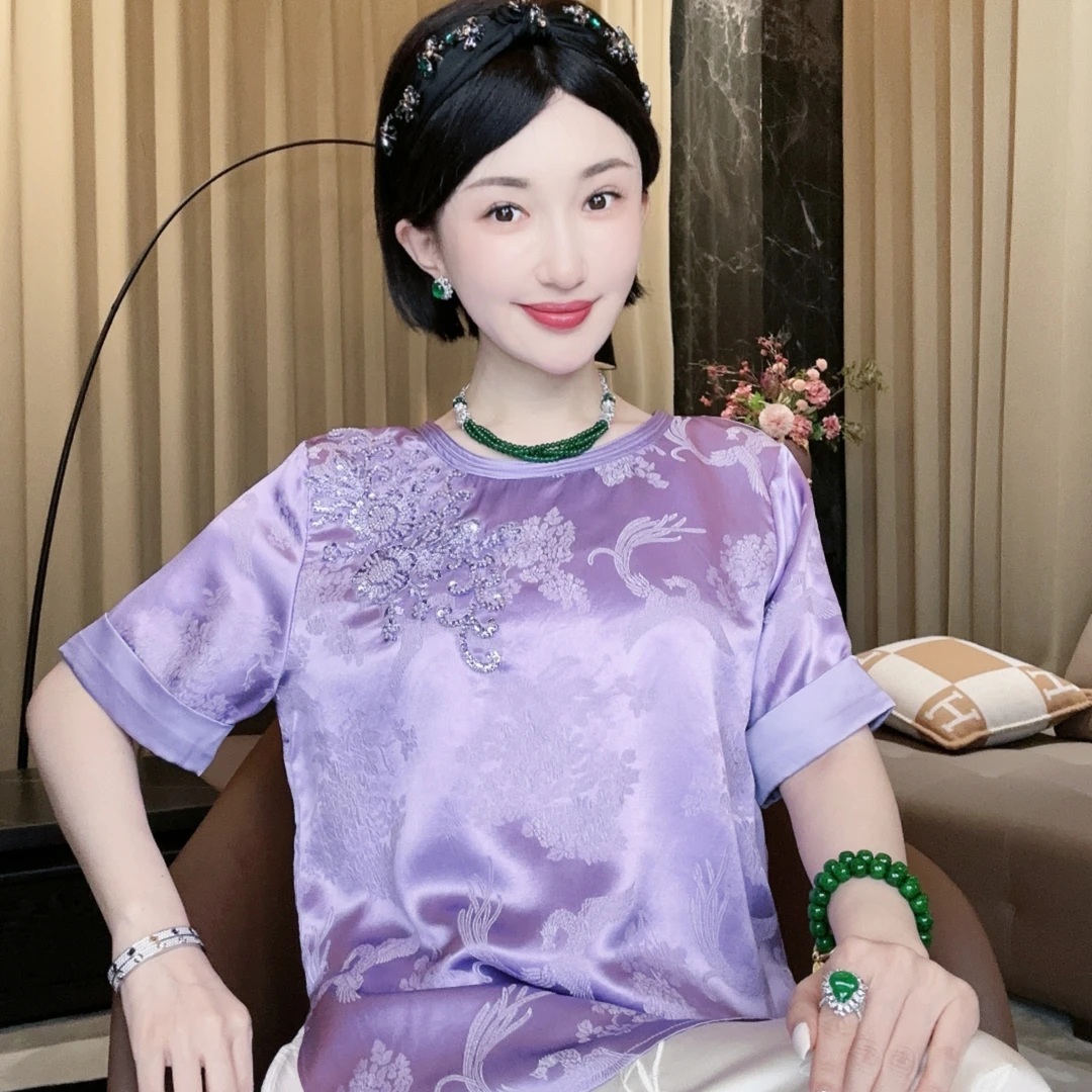 Betty Bairn【云漫川】夏季新中式宽松时尚上衣24B-BW1922