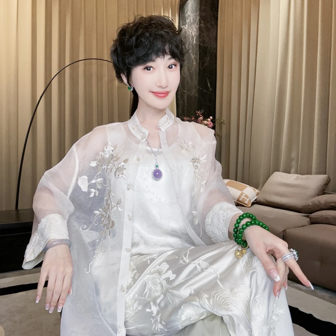 Betty Bairn【边关月 · 丝绸】桑蚕丝新中式国风上衣24B-BW2050