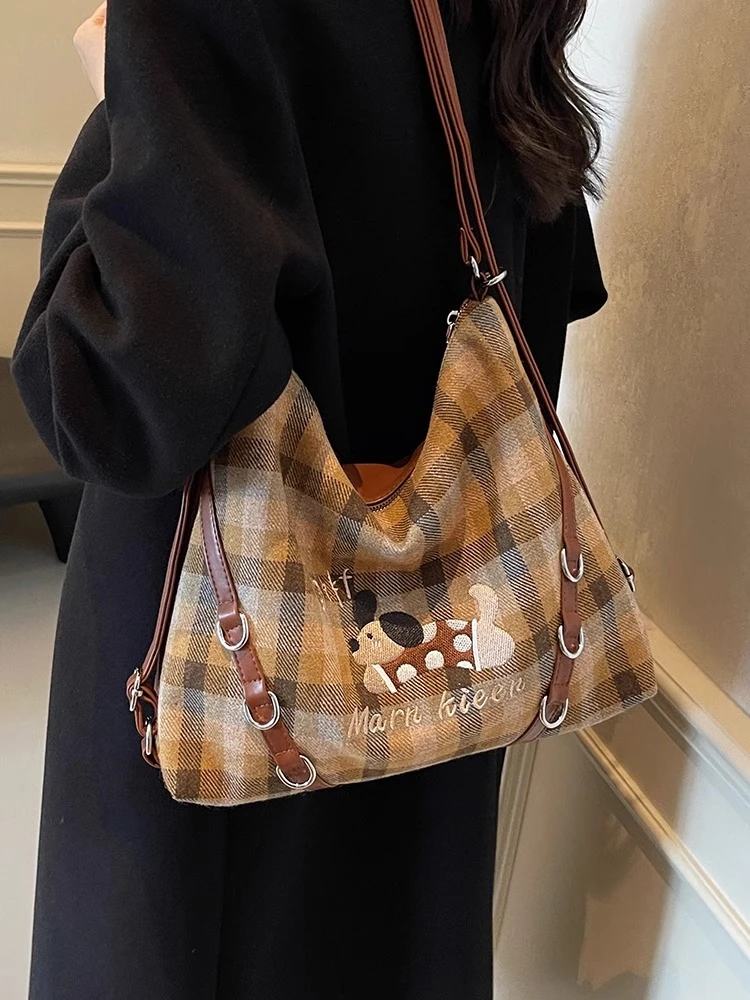 托特包女2025新款大容量通勤双肩包多功能休闲高级感潮流旅行背包