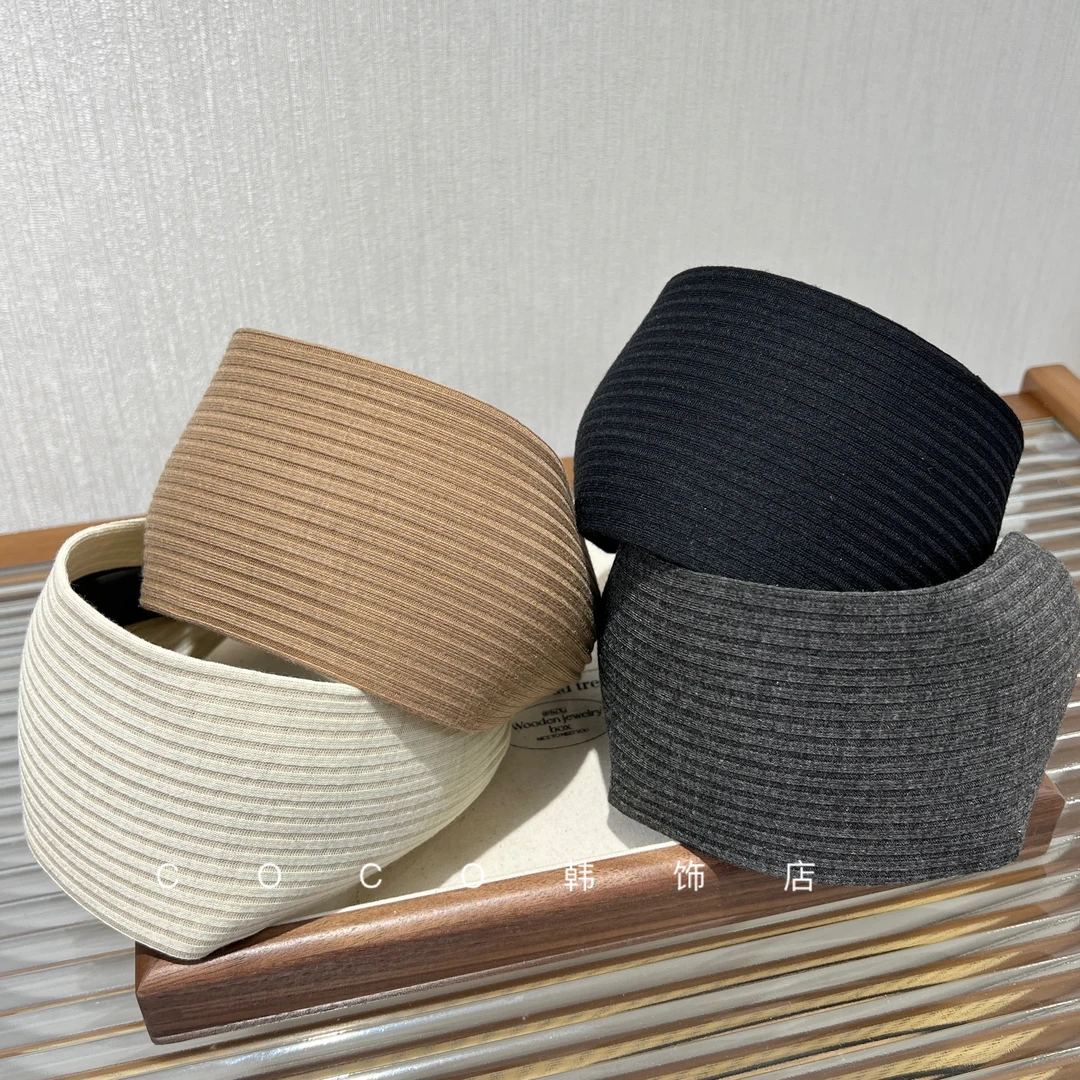 易梦玲同款气质灰色加宽版头箍带齿防滑网红百搭发箍遮白发发卡