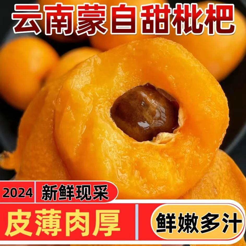 极速包邮当季新鲜水果云南蒙自高山枇杷山货水果批发整箱产地直发