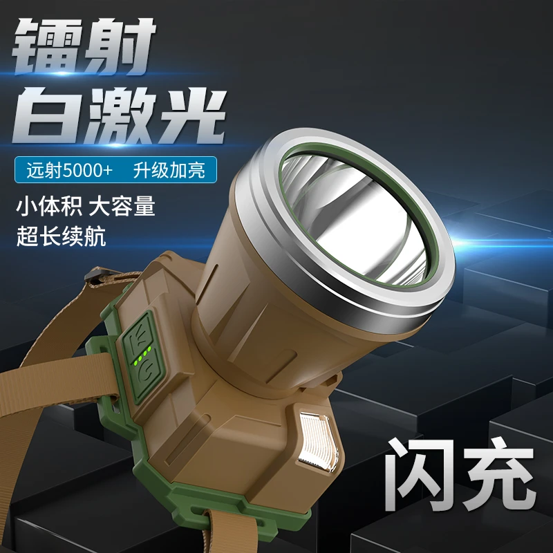 铭久户外进口强光专用头灯矿灯充电头戴式照明灯钓鱼感应超长续航