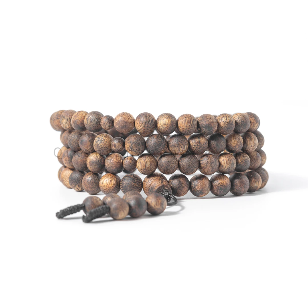 沉香「一串就够」高品质正07圆珠108多圈棋楠沉香九九分沉黄金尺寸