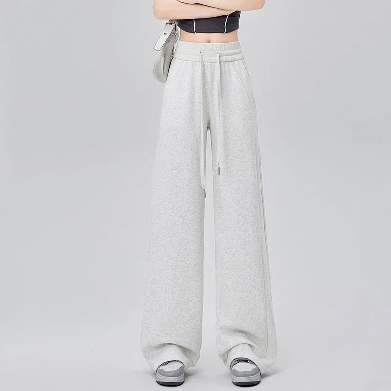 新款运动卫裤女健身裤秋冬高腰显瘦遮肉宽松垂感阔腿跑步长裤