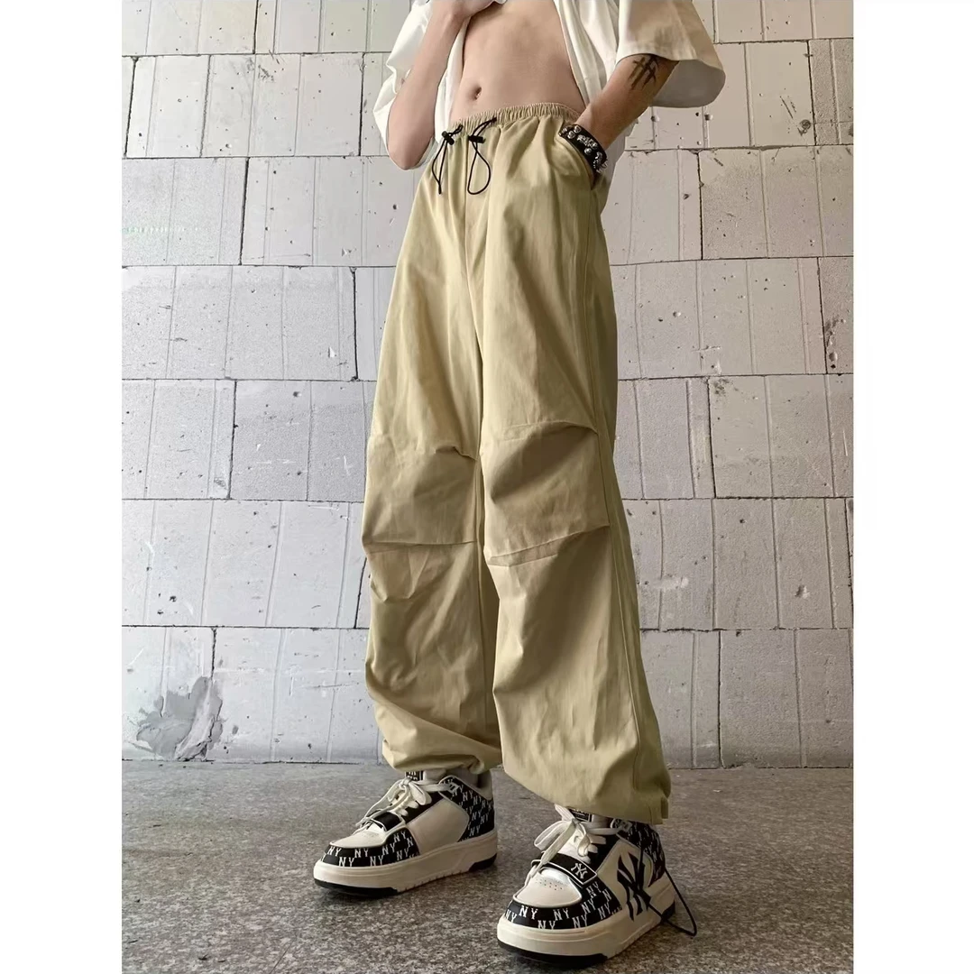 美式阔腿日系工装裤百搭复潮流街头速干显高显瘦户外冲锋休闲裤