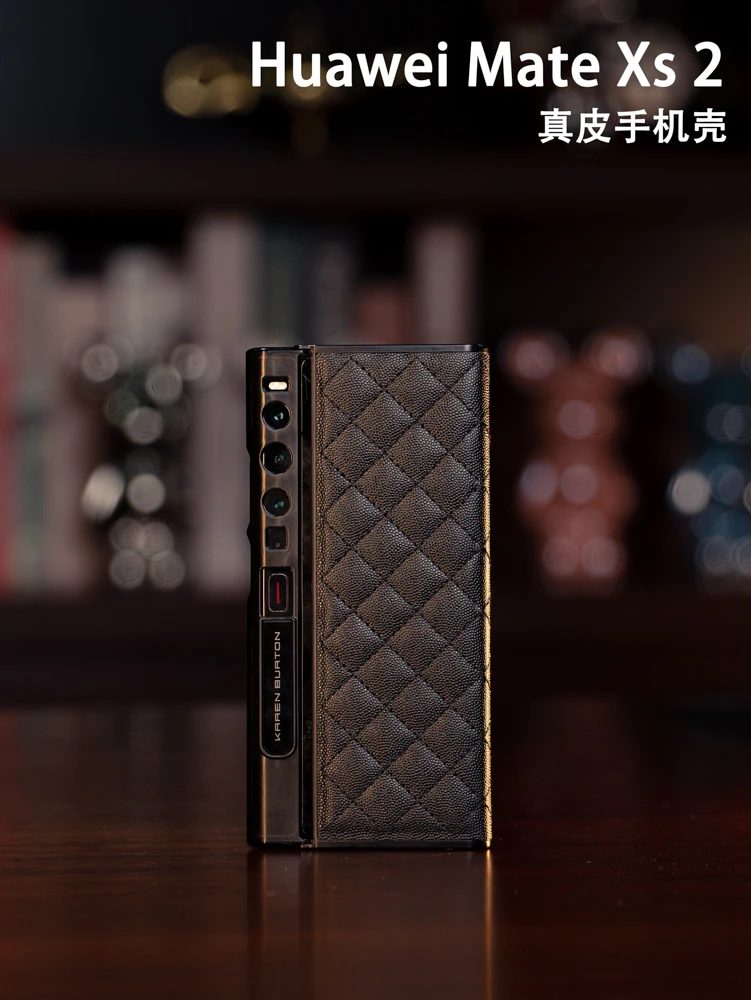 华为matexs2手机壳折叠屏鱼子酱真皮磁吸mate xs2新款手机套翻盖