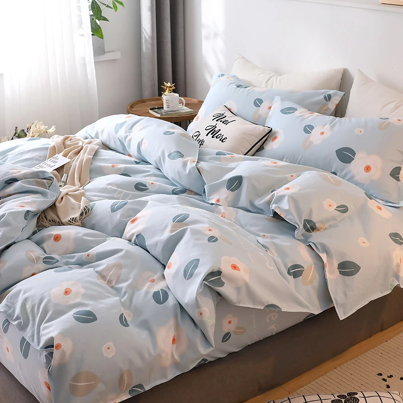 100%全棉加密四件套床笠款1.5m/1.8m床上用品纯棉4件套床笠被套