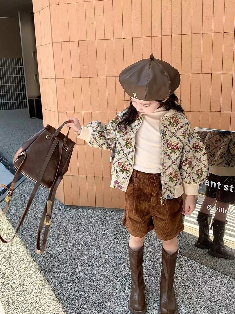 G7【鹿古力碎花夹克2374】童装