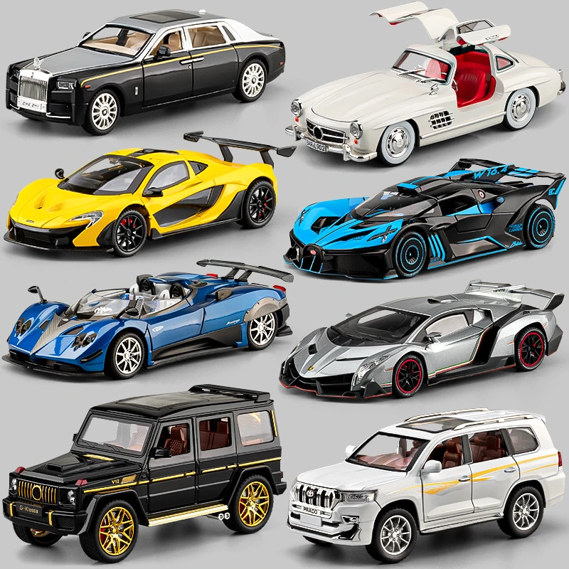 合金车模1比24超级跑车汽车模型摆件大号赛车玩具车男孩生日礼物