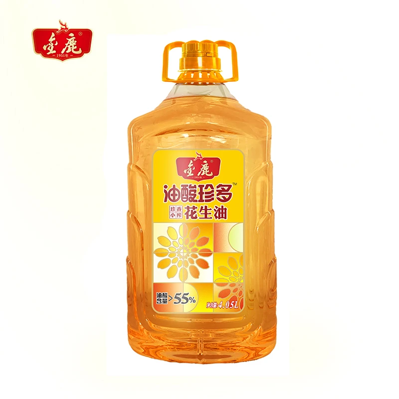 金鹿油酸珍多花生油4.05L*1桶绿色新鲜营养
