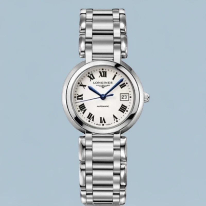 99新 Longines/浪琴 30mm/心月/精钢/石英/罗马刻度/女士腕表