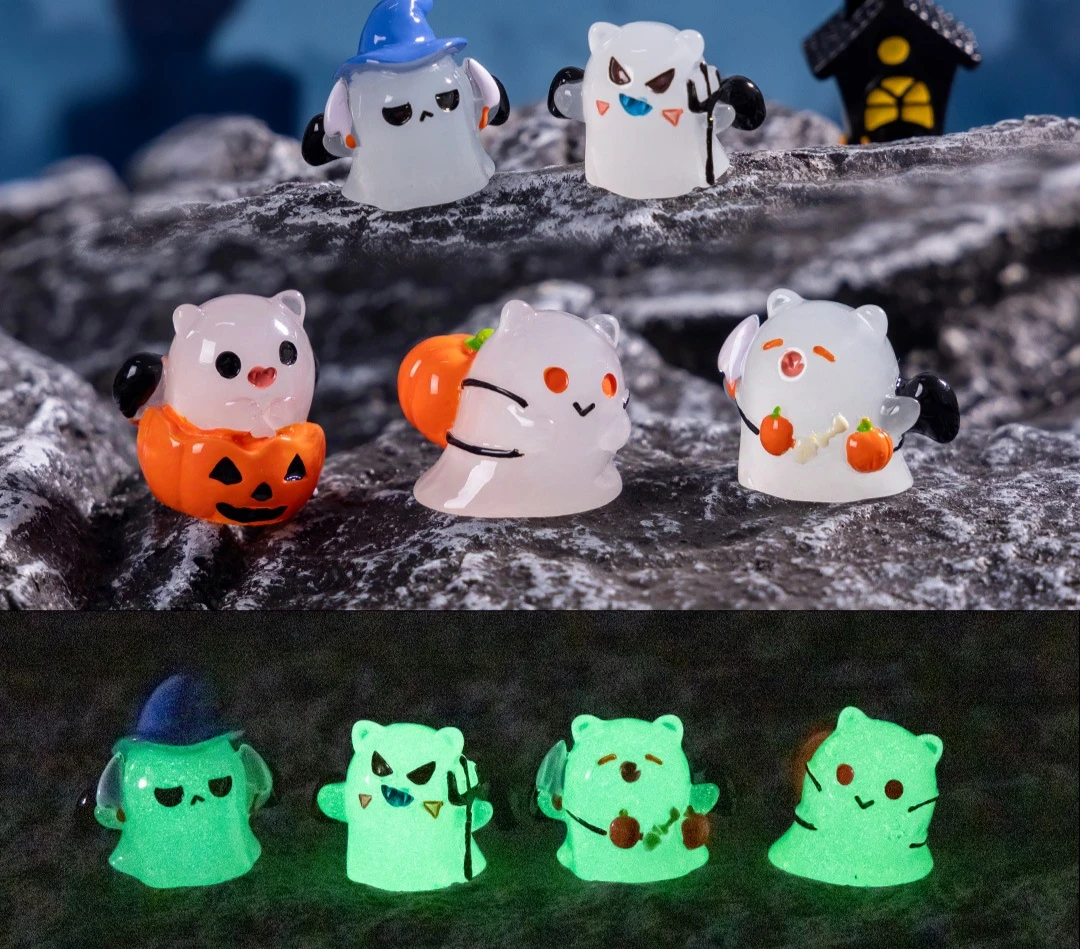 万圣节南瓜幽灵摆件（一套六个）全场两单包邮