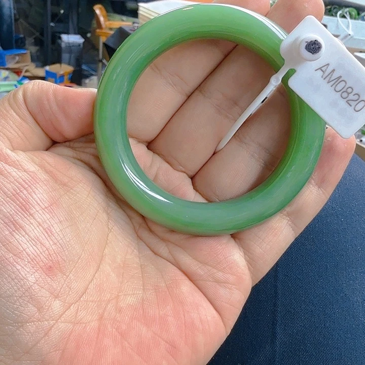 和田玉（碧玉）手镯未镶嵌55.5