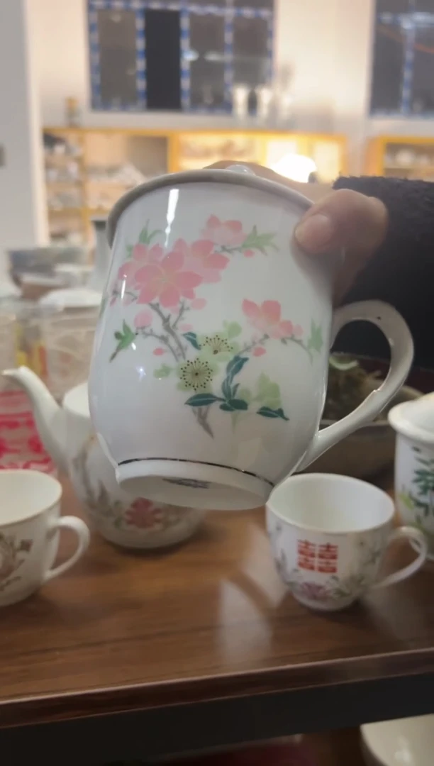 【闪购商品】摆件老瓷器老瓷杯办公杯有瑕疵
