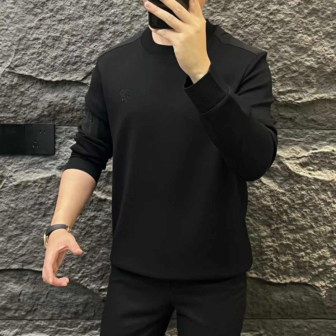 新款高端男士潮流百搭个性简约休闲卫衣7556