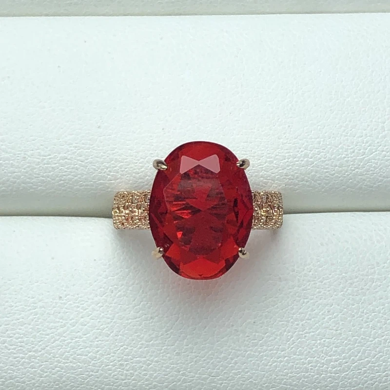 12104  深红宝戒指精致活口漂亮美丽精致开口可调节