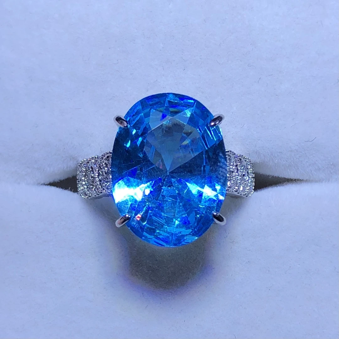 11204    天蓝海蓝戒指活口 开口可调节美丽 漂亮 精致 豪华 精选