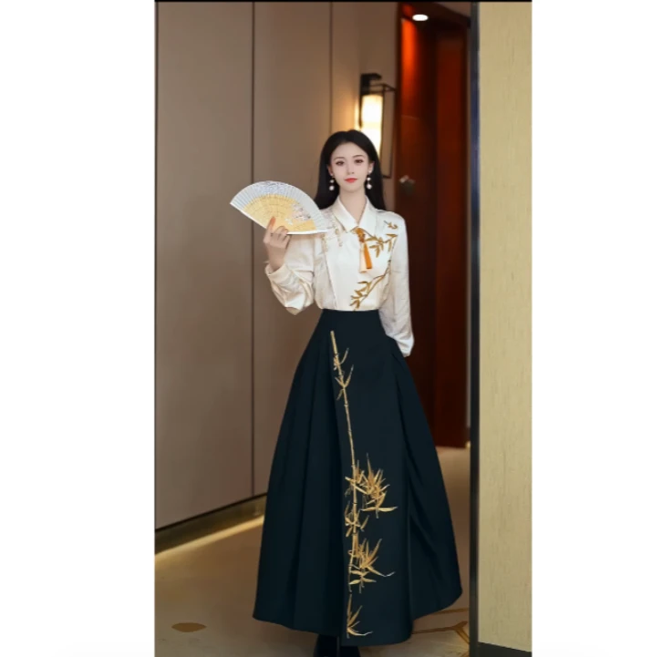 【芙娜妮轻奢】 富贵竹国内设计师品牌冬新款时尚名媛套装F2333682