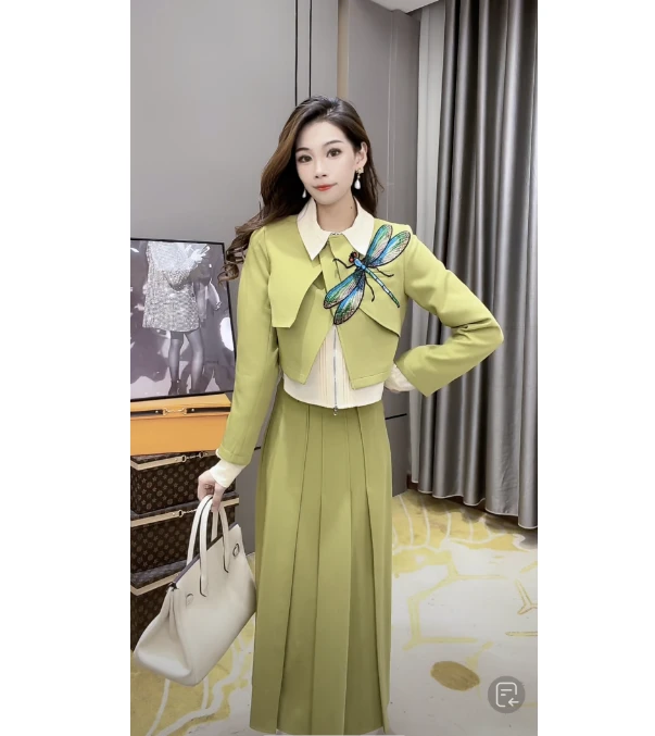 【芙娜妮轻奢】国内设计师品牌秋季新款时尚名媛轻奢套装女F2331526