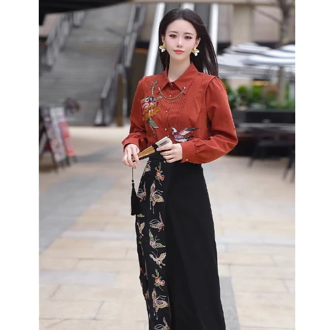 【芙娜妮轻奢】国内设计师品牌秋季新款时尚名媛轻奢套装女K2332825