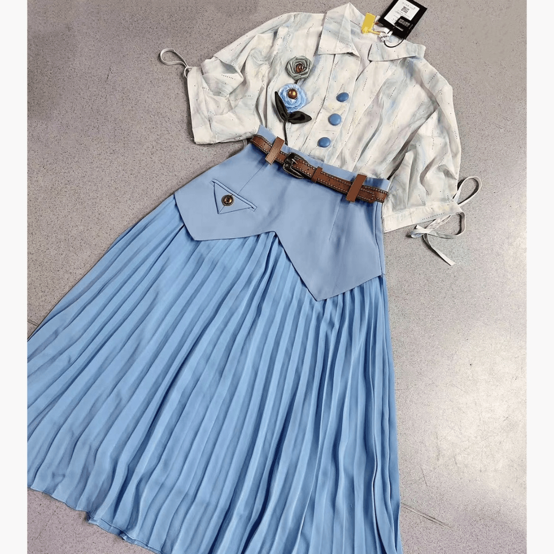 【芙娜妮轻奢】夏季新款法式优雅气质复古显瘦网红名媛女装F2413375