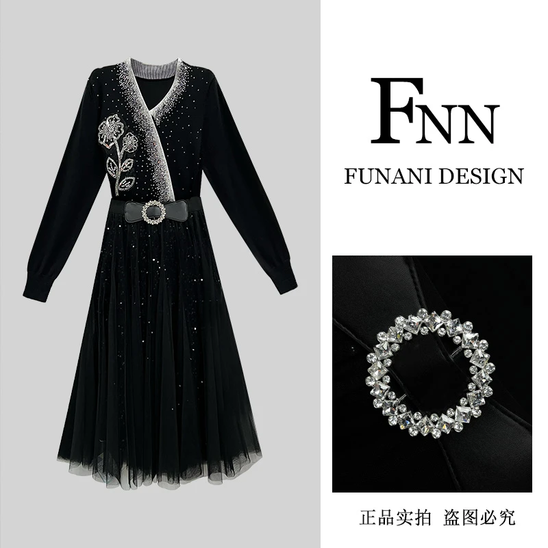 芙娜妮轻奢秋冬新款小众设计衬衫气质显瘦名媛女装两件套F2432406