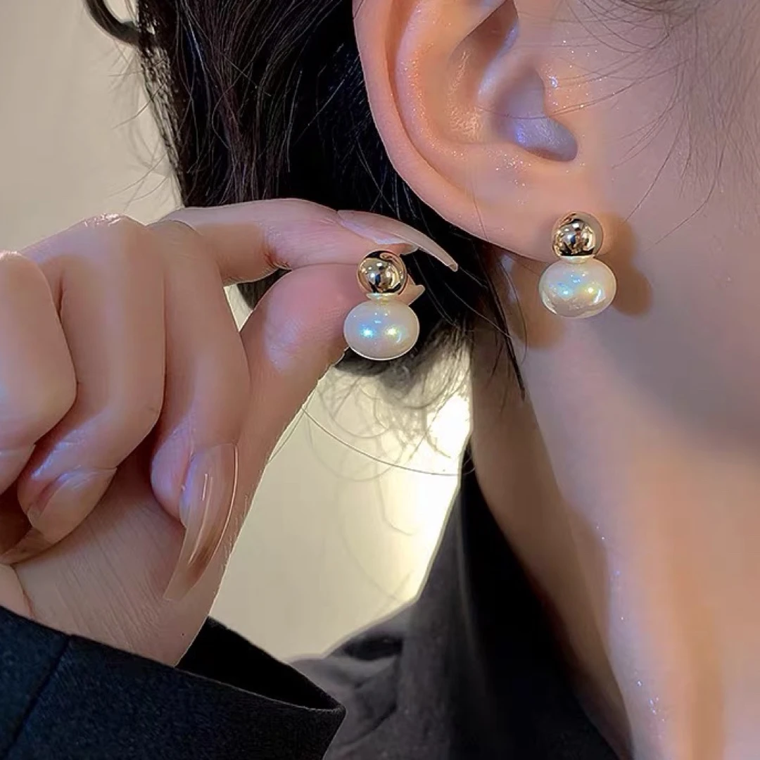 铜合金合成锆石耳饰 高级感轻奢耳钉