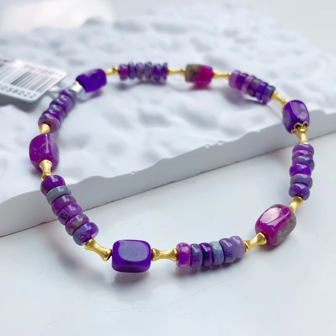 匡氏推荐 18K玉化樱花皇家紫手链  Z-HL-A9641（多样性发一）