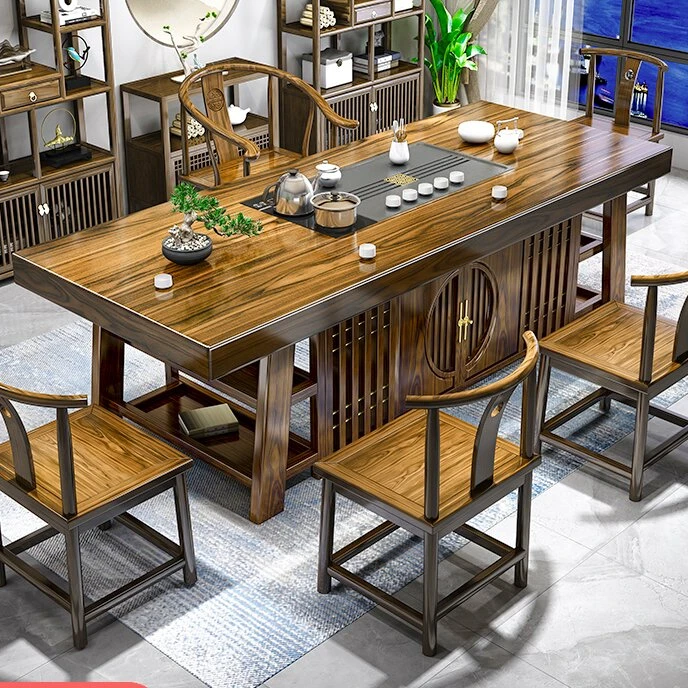 【八方来财储物】新中式茶桌简约客厅家用禅意办公室茶桌椅泡茶桌
